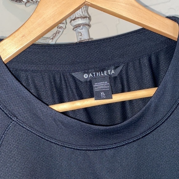 Athleta ignite shirt Palermo pink and black stretch with mesh xl cropped NEW - Picture 5 of 10